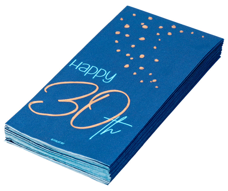 Tovaglioli 30 anni blu 33cm 10pz