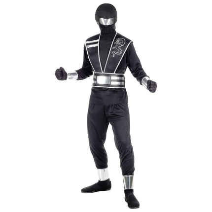 Tuta Ninja Nero Argento Ragazzo