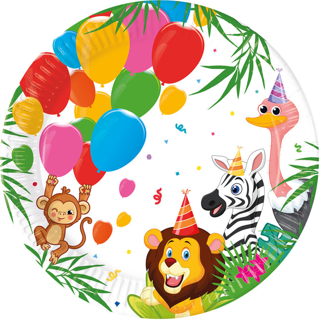 Piatti Animali della Giungla 23cm 8pz