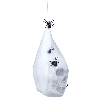 Borsa Halloween con teschio e ragnatela 25 cm