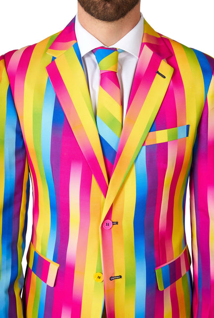 Tuta a strisce arcobaleno da uomo <tc>OppoSuits</tc>