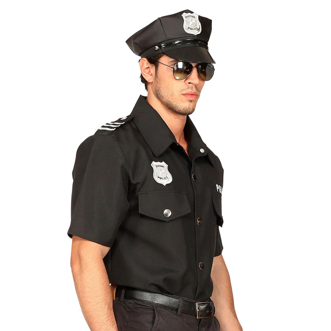 Camicetta della polizia uomo nero