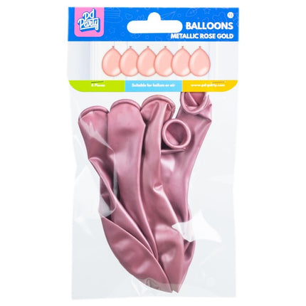 Palloncini oro rosa metallizzati 30cm 6pz