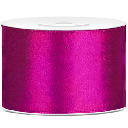 Nastro di raso fucsia scuro 50mm 25m