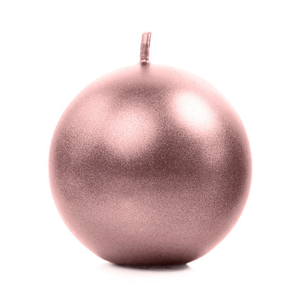 Candele Globo Oro Rosa Metallizzato 6cm 10pz