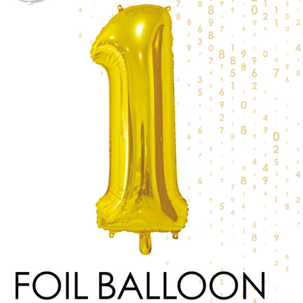 Pallone in foil Figura 1 Oro 66cm