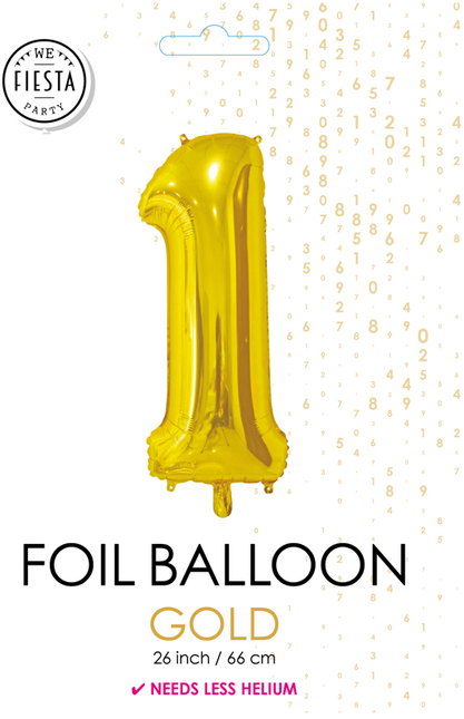 Pallone in foil Figura 1 Oro 66cm