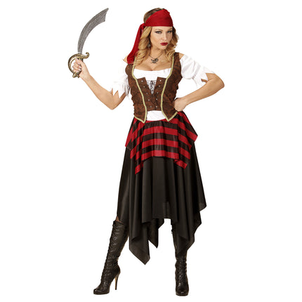Abito da pirata rosso da donna