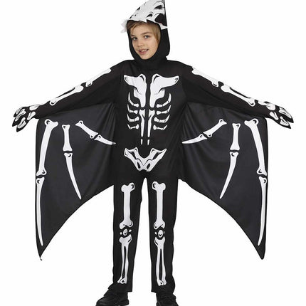 Costume di Halloween da pipistrello per bambino scheletro