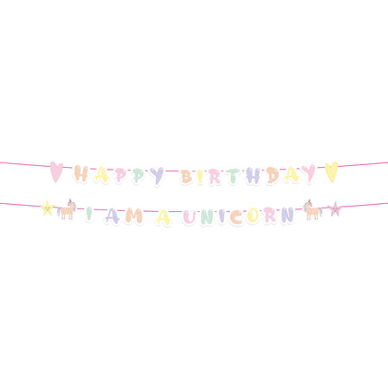 Ghirlanda di lettere unicorno Buon Compleanno 2 pezzi