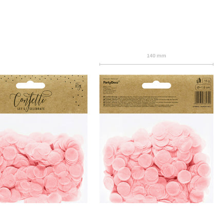 Coriandoli rotondi rosa chiaro