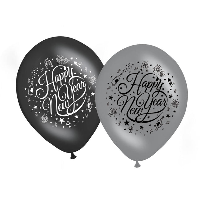 Palloncini Happy New Year 30cm 8pz