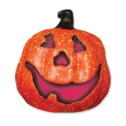 Zucca di Halloween Deluxe con luce 15 cm