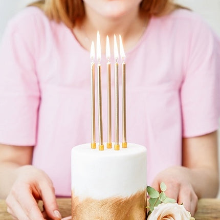 Candele dorate 12,5 cm 12 pezzi