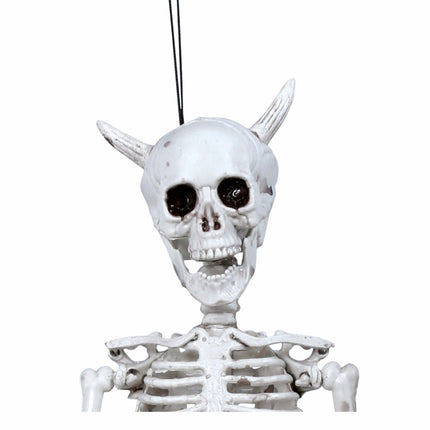 Decorazione appesa di Halloween Diavolo Scheletro 40 cm