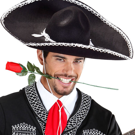 Sombrero bianco e nero 55 cm