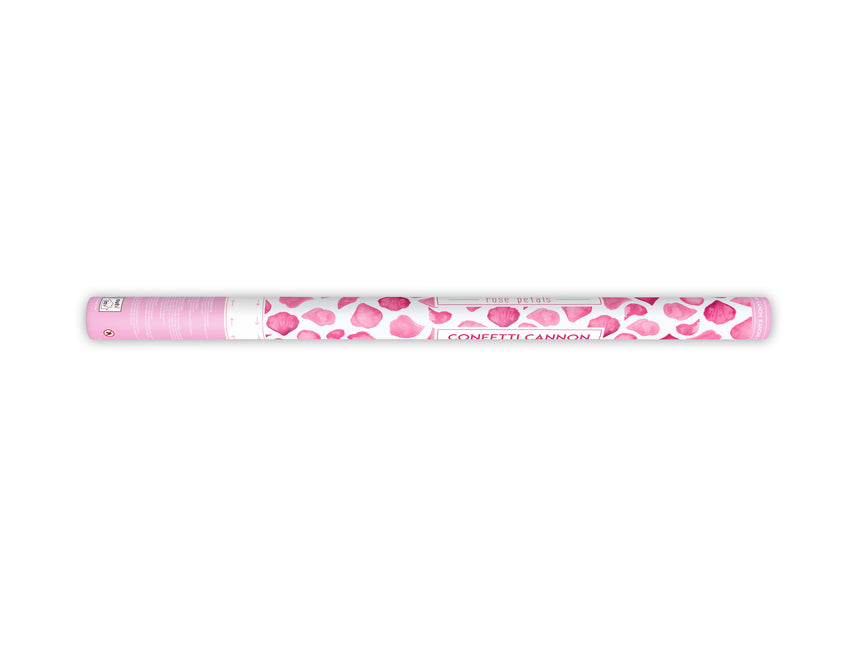 Cannone di coriandoli rosa Petali di rosa 80 cm