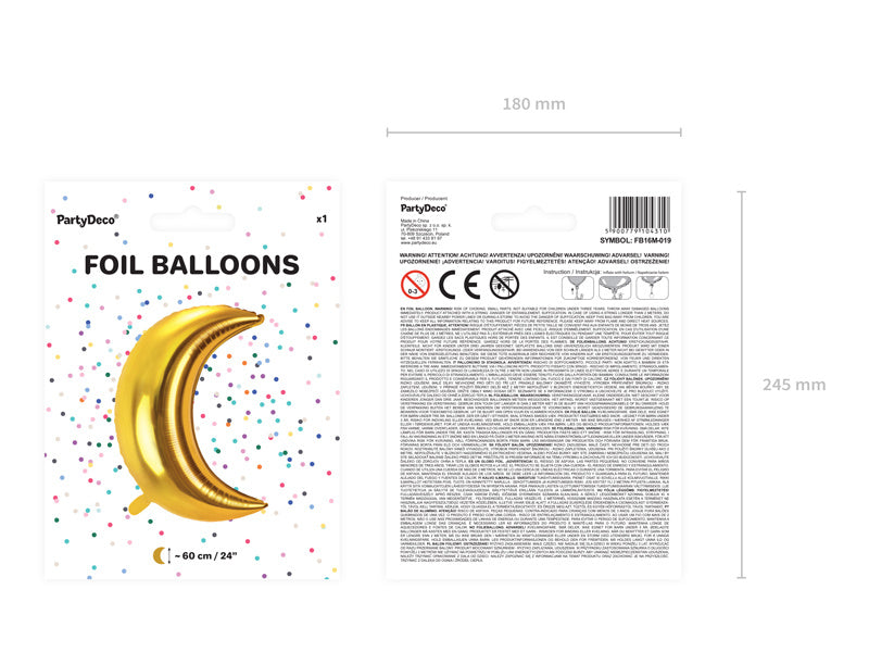 Palloncino ad elio Luna vuoto 60 cm