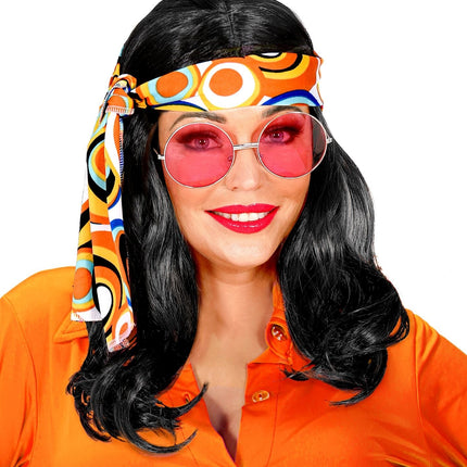 Parrucca Disco 70S nera con fascia