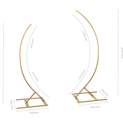 Cornice per fondale d'oro mezzo arco 2 pezzi