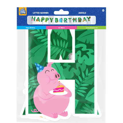 Giungla Lettera Ghirlanda Buon Compleanno 2,5m