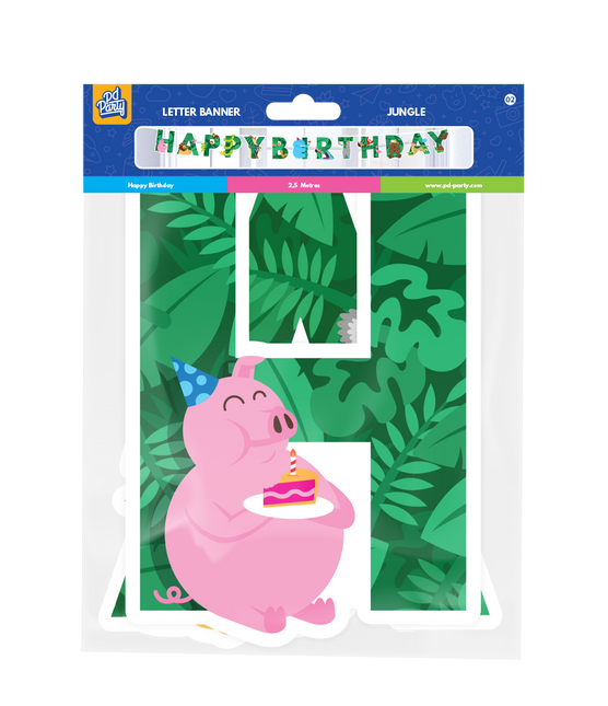 Giungla Lettera Ghirlanda Buon Compleanno 2,5m