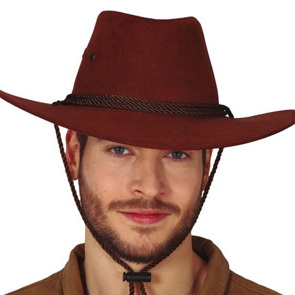 Cappello da cowboy marrone extra large
