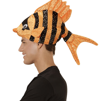 Cappello da pesce arancione