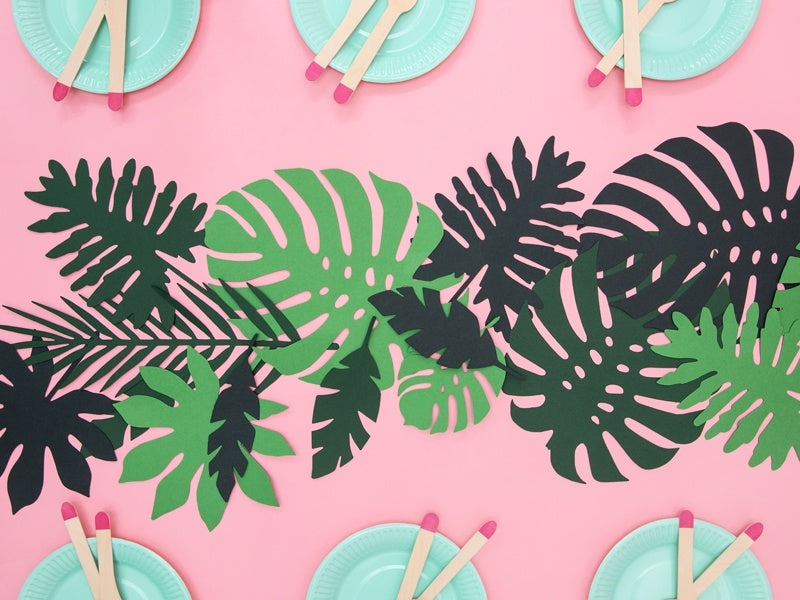 Set di decorazioni Hawaii Foglia di palma 21 pezzi