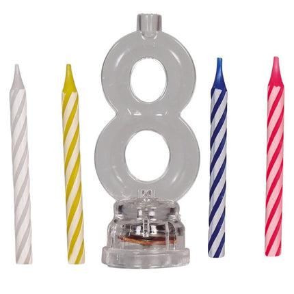 Portacandela 8 anni a Led 13cm