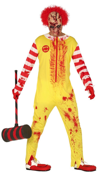 Costume di Halloween da clown zombie uomo L
