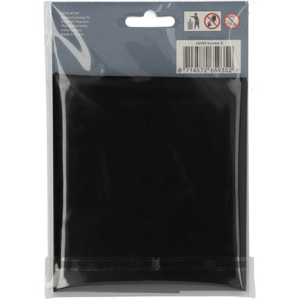 Pallone Foil Figura 5 Nero Opaco XL 86cm vuoto