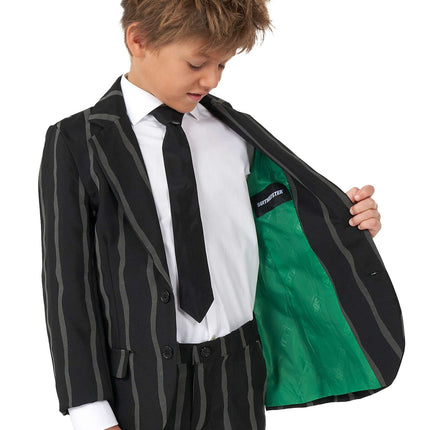 Abito gessato nero ragazzo <tc>Suitmeister</tc>