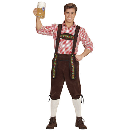 Oktoberfest Lederhosen Marrone Uomo