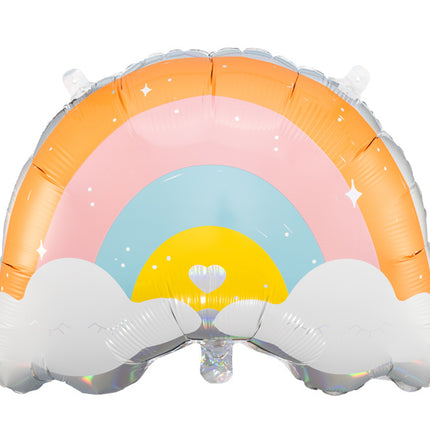 Palloncino ad elio arcobaleno vuoto 55 cm