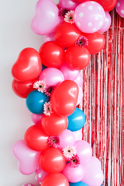 Palloncini cuore rosso rubino 25 cm 8 pezzi