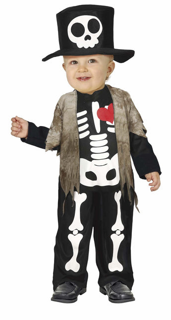 Costume di Halloween da scheletro per bambini