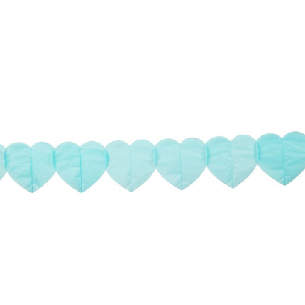 Ghirlanda di cuori blu 6m
