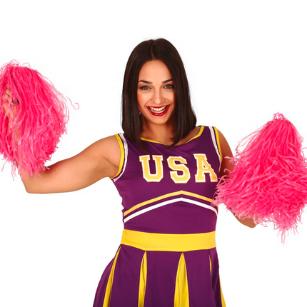 Pom-Pom Rosa 80cm 2pz