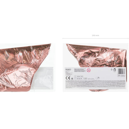 Palloncino ad elio Star Rose Gold vuoto 25cm 25pz
