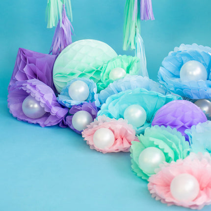 Pompon azzurro 25 cm