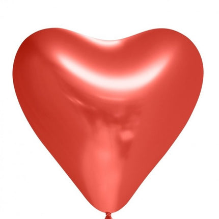 Palloncini a cuore rossi 30cm 6pz