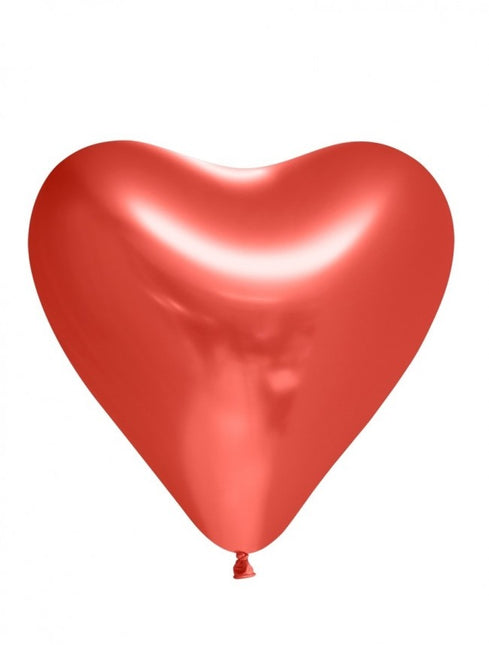 Palloncini a cuore rossi 30cm 6pz