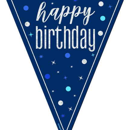 Ghirlanda di Buon Compleanno Blu 2,5m