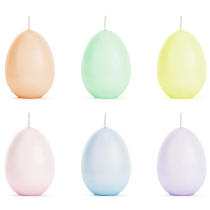 Candele Uova di Pasqua 7cm 6pz