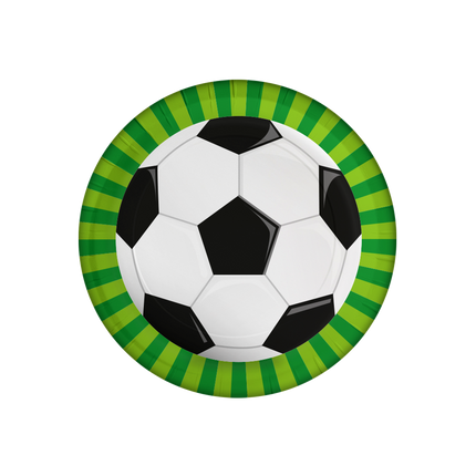 Piatti da calcio bianco nero 23cm 8pz