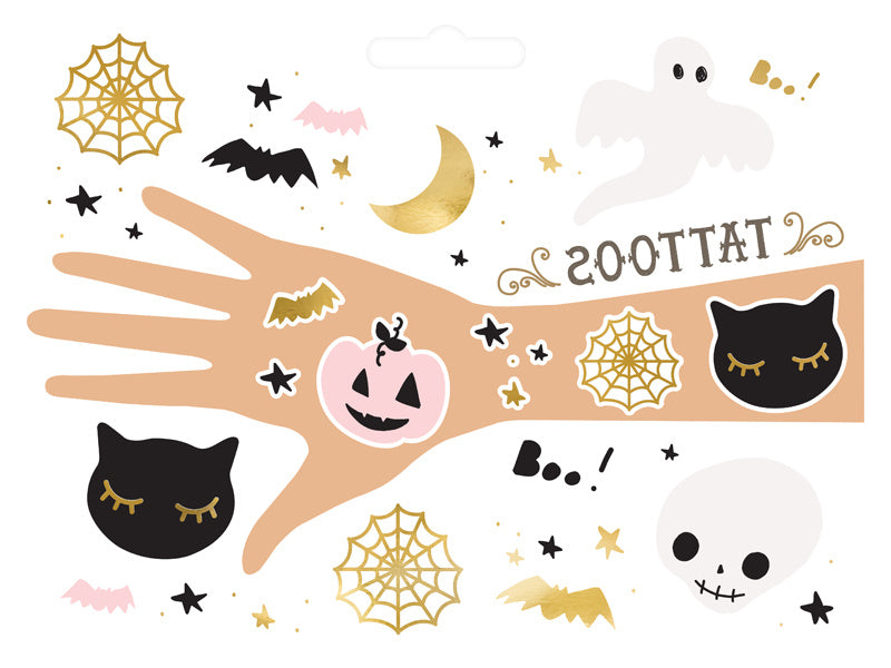 Tatuaggi di Halloween Boo 12 pezzi