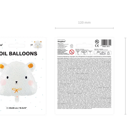 Palloncino ad elio Orso Polare Vuoto 51cm