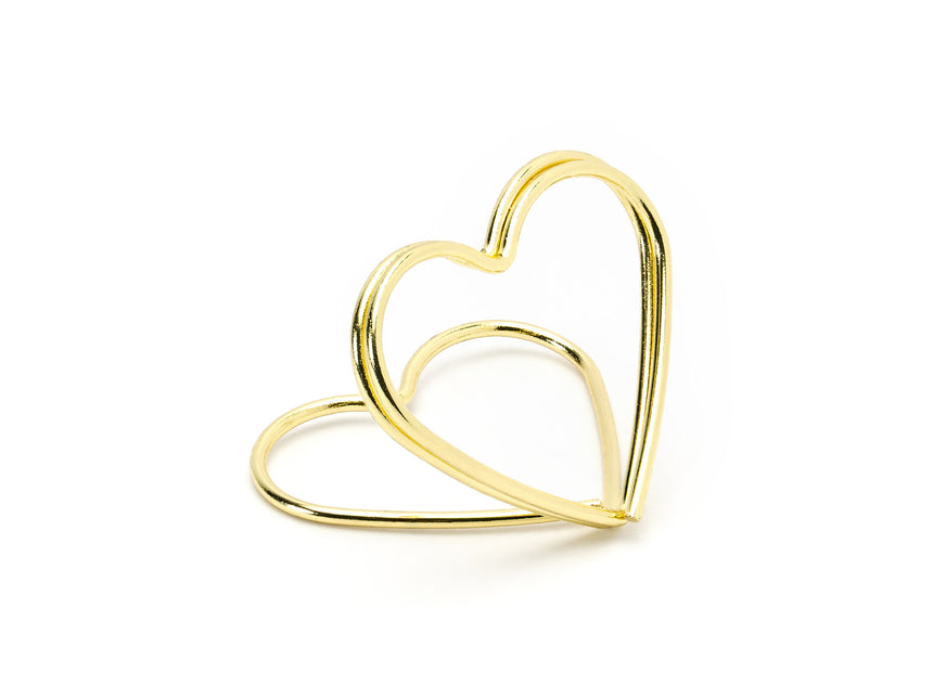 Porta biglietti da visita Cuori Oro 2,5 cm 10 pezzi