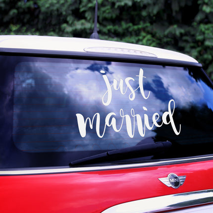 Adesivo per auto per matrimonio Just Married 45 cm